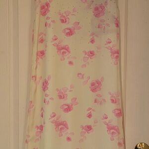 Yellow Dress with Pink Flowers